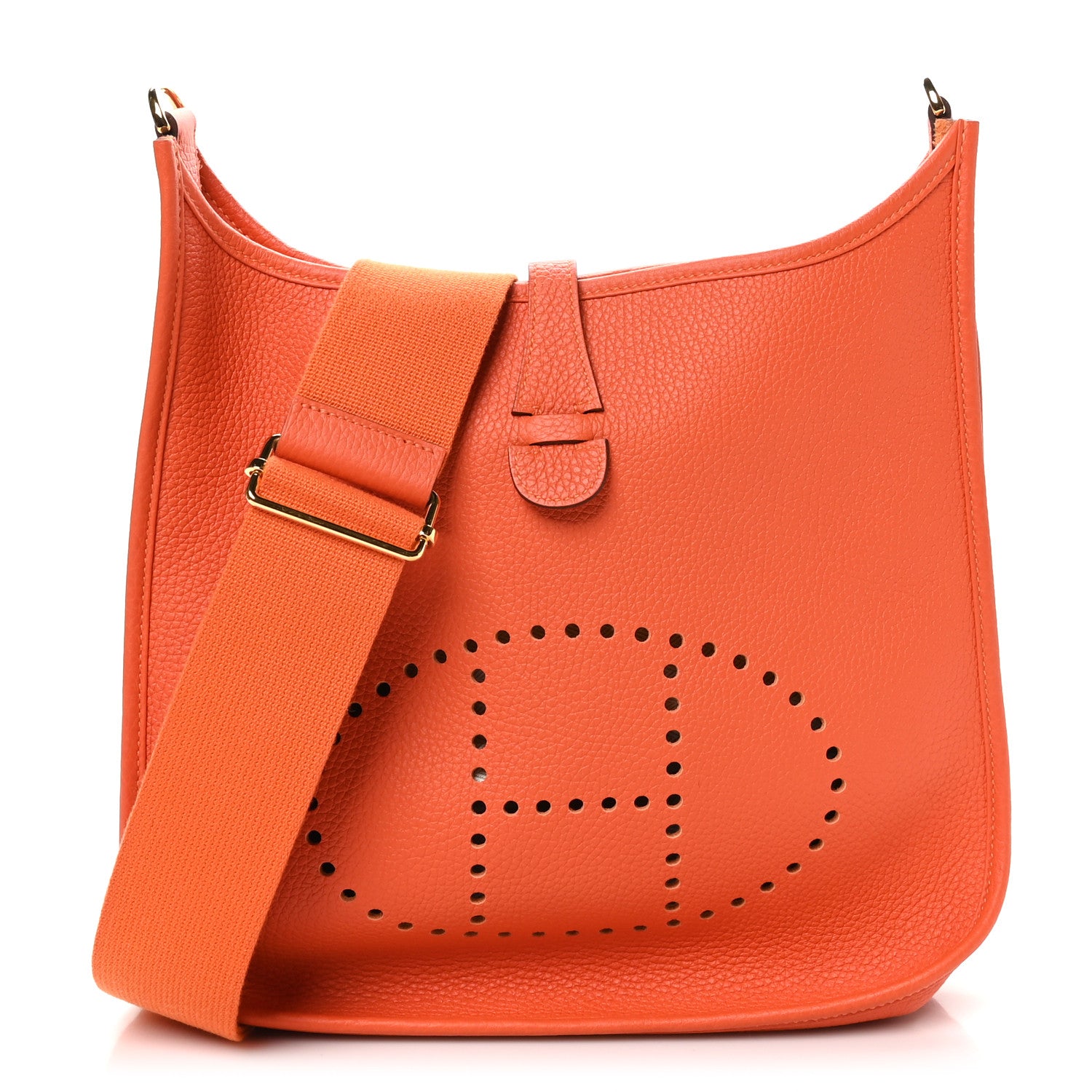 Hermes Taurillon Clemence Evelyne III PM Orange 1 of 10