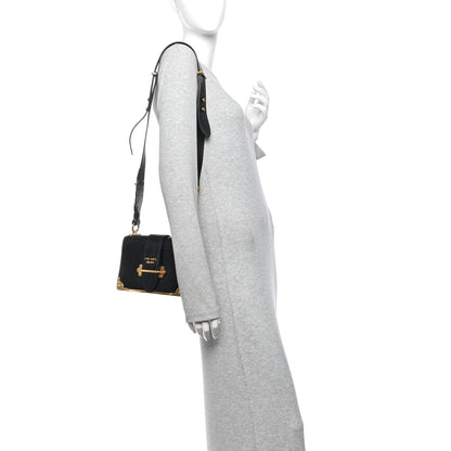 Prada City Calf Saffiano Cahier Bag Black 2 of 11