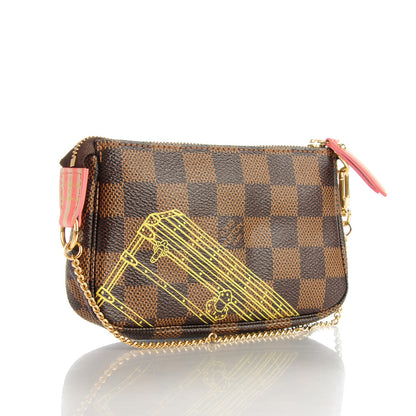 Louis Vuitton Damier Ebene 2014 Christmas Animation Mini Pochette Accessories 3 of 7