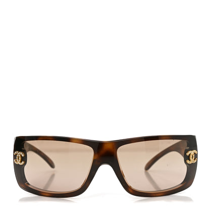Chanel Acetate Crystal CC Sunglasses 5088-B Tortoise 4 of 14