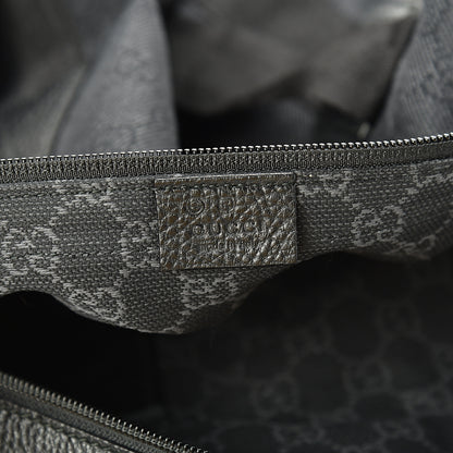 Gucci Denim Monogram Large Collapsible Carry On Duffle Black 6 of 13