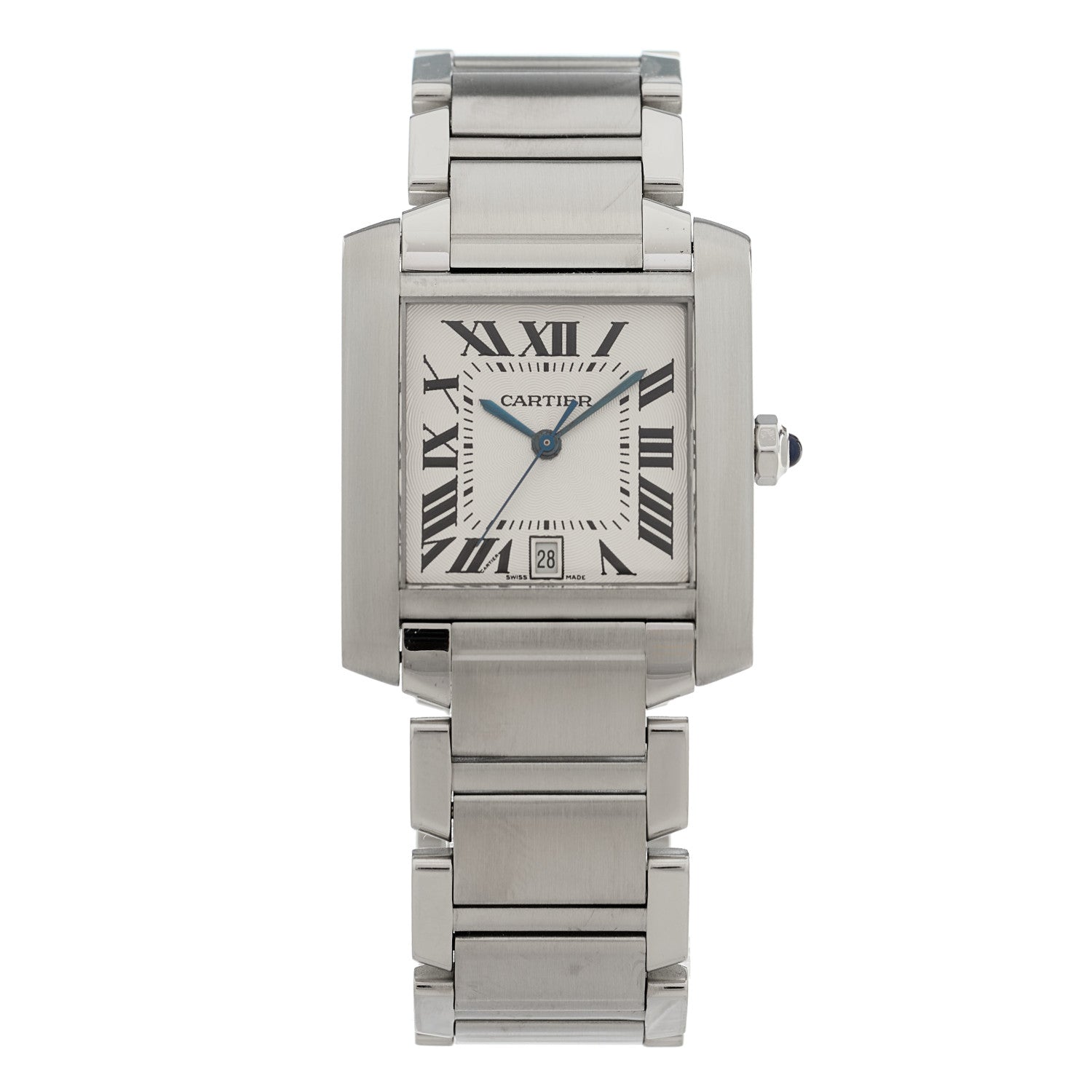 Cartier Stainless Steel 28mm Tank Francaise Automatic Watch 1 of 4