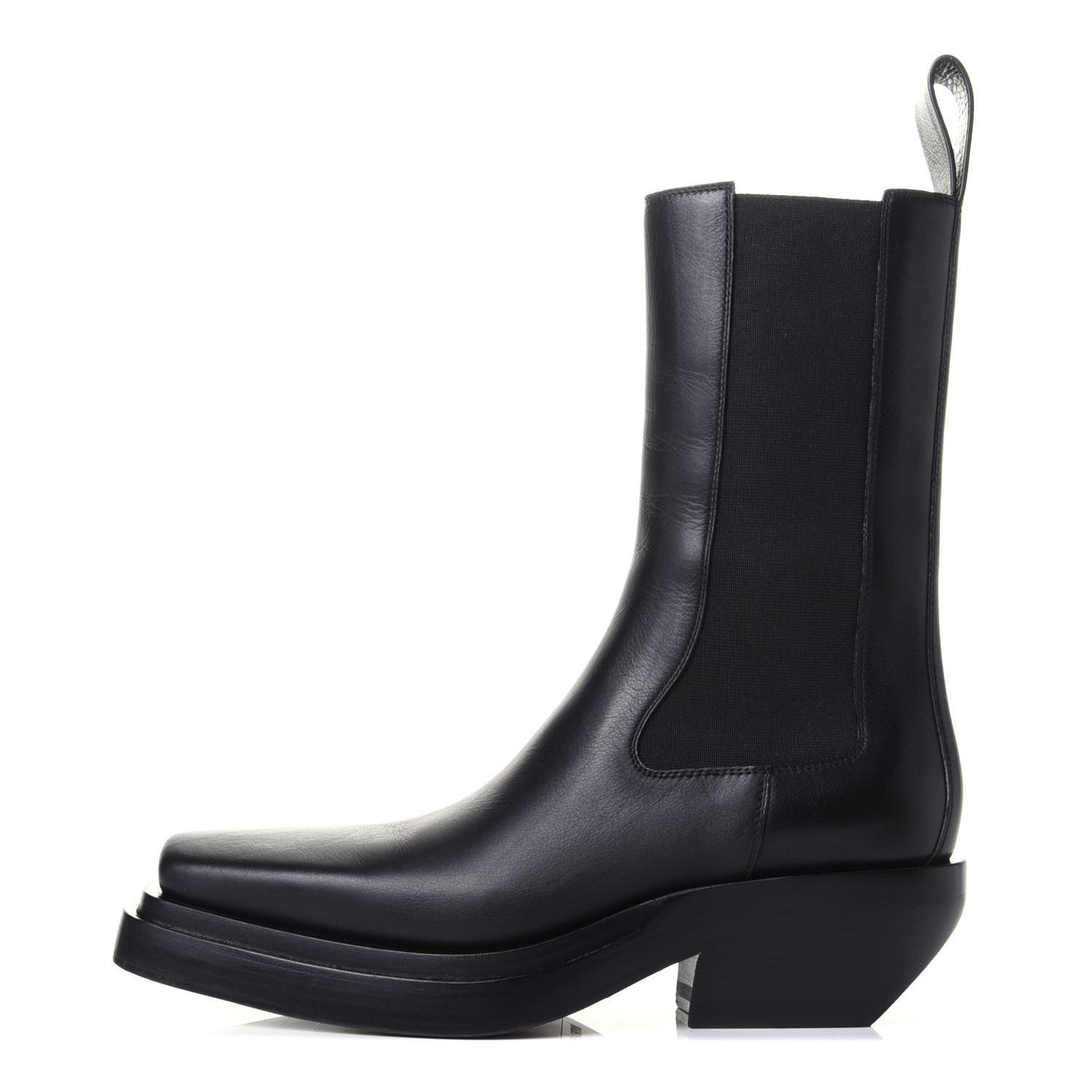 Calfskin Lean Mid-Calf Boots 36 Black