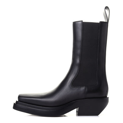 Bottega Veneta Calfskin Lean Mid-Calf Boots 36 Black 1 of 4