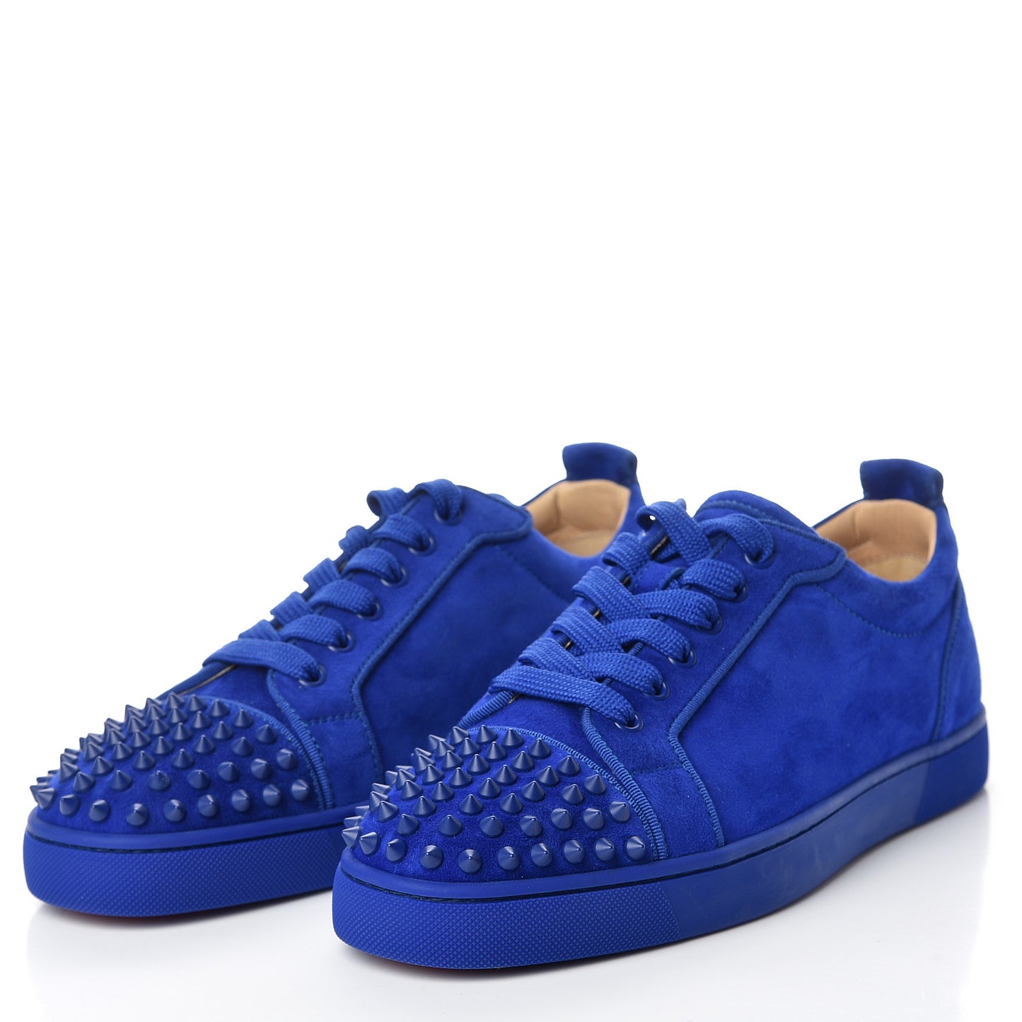 Veau Velours Mens Louis Junior Spikes Flat Sneakers 41 Electric