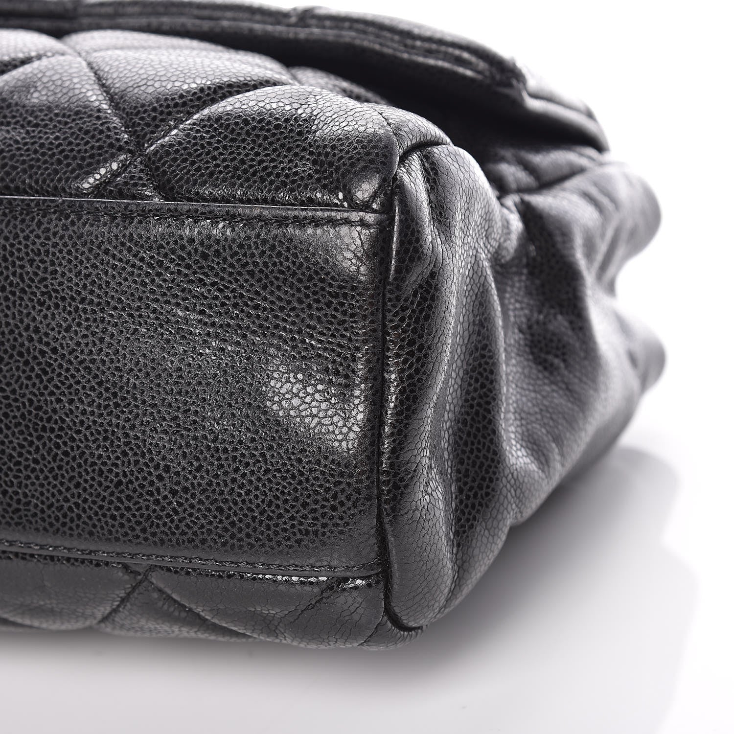Chanel Glazed Caviar Medium Nature Flap Bag Black 12 of 16