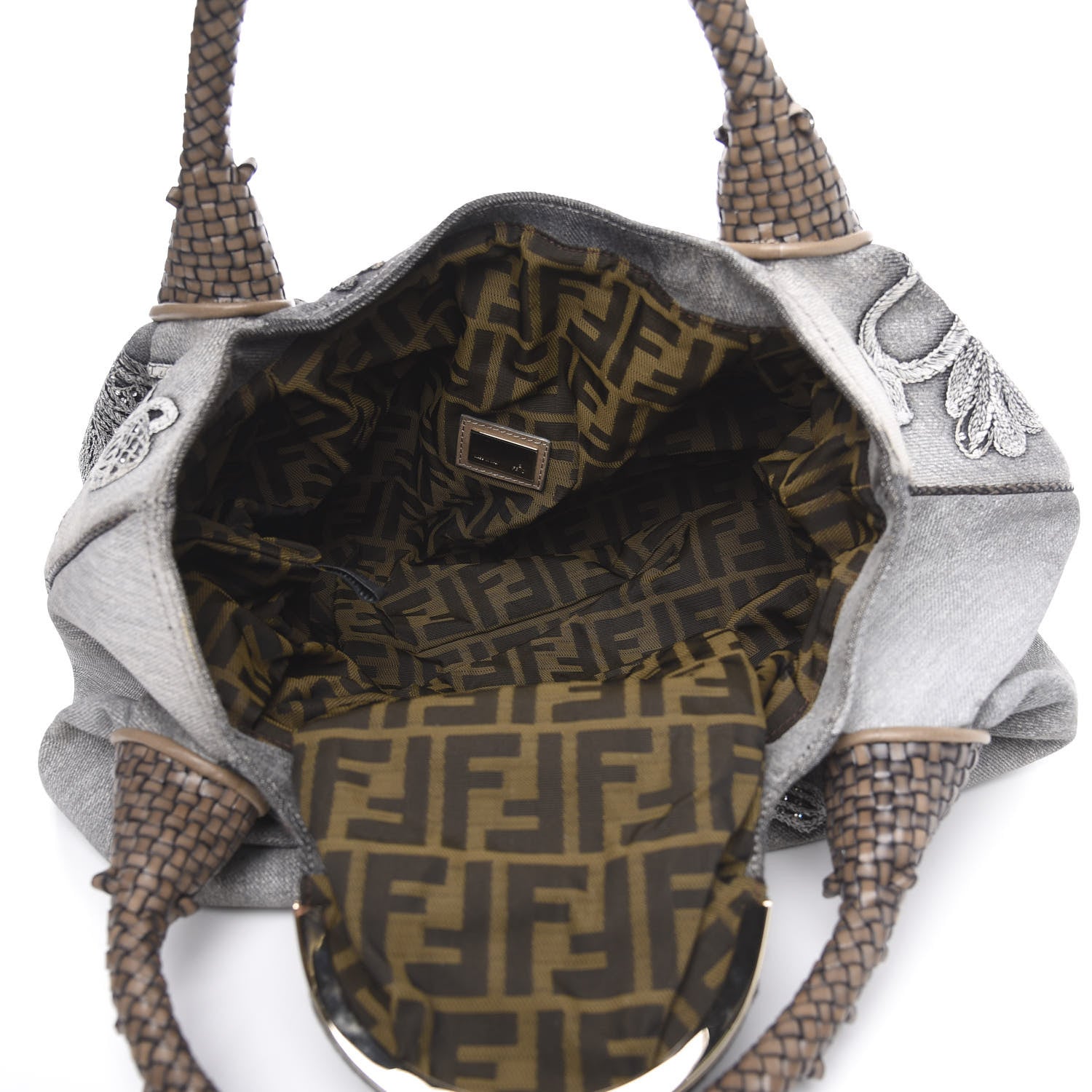 Fendi Denim Squirrel Embroidered Spy Grey 5 of 11