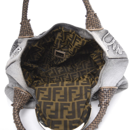 Fendi Denim Squirrel Embroidered Spy Grey 5 of 11