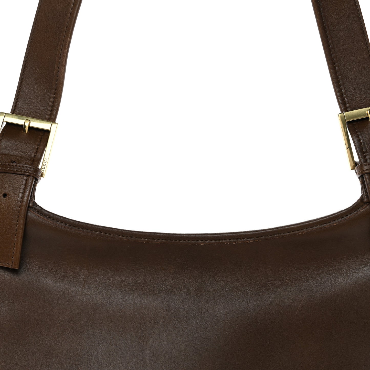 Calfskin Hobo Bag Brown