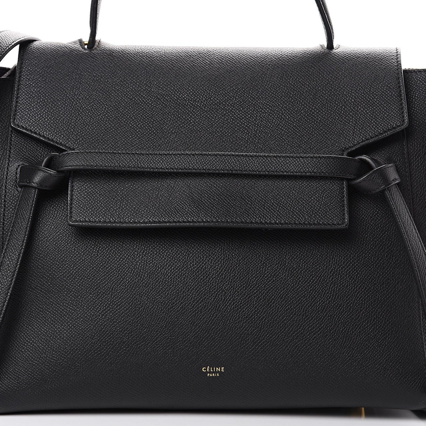 Grained Calfskin Mini Belt Bag Black