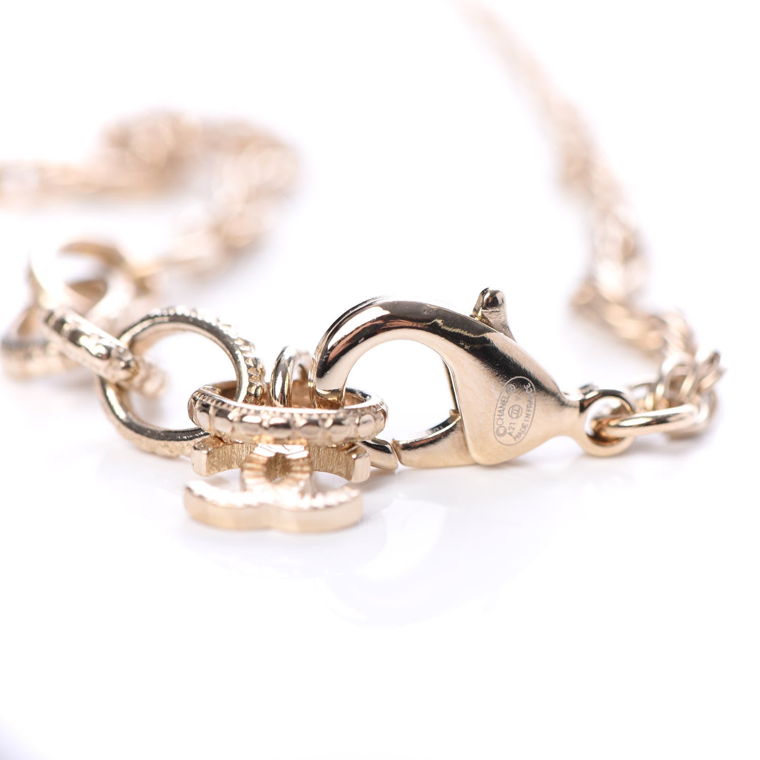 Chanel Pearl CC Round Pendant Necklace Gold 5 of 6