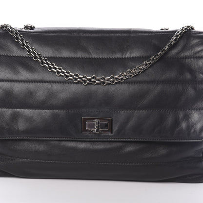 Chanel Lambskin Horizontal Quilt Mademoiselle Flap Black 8 of 10