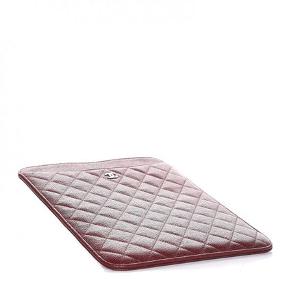 Chanel Caviar Quilted iPad Case Dark Red 4 of 9