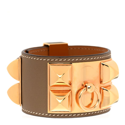 Hermes Swift Collier de Chien CDC Bracelet T2 Etoupe 1 of 9