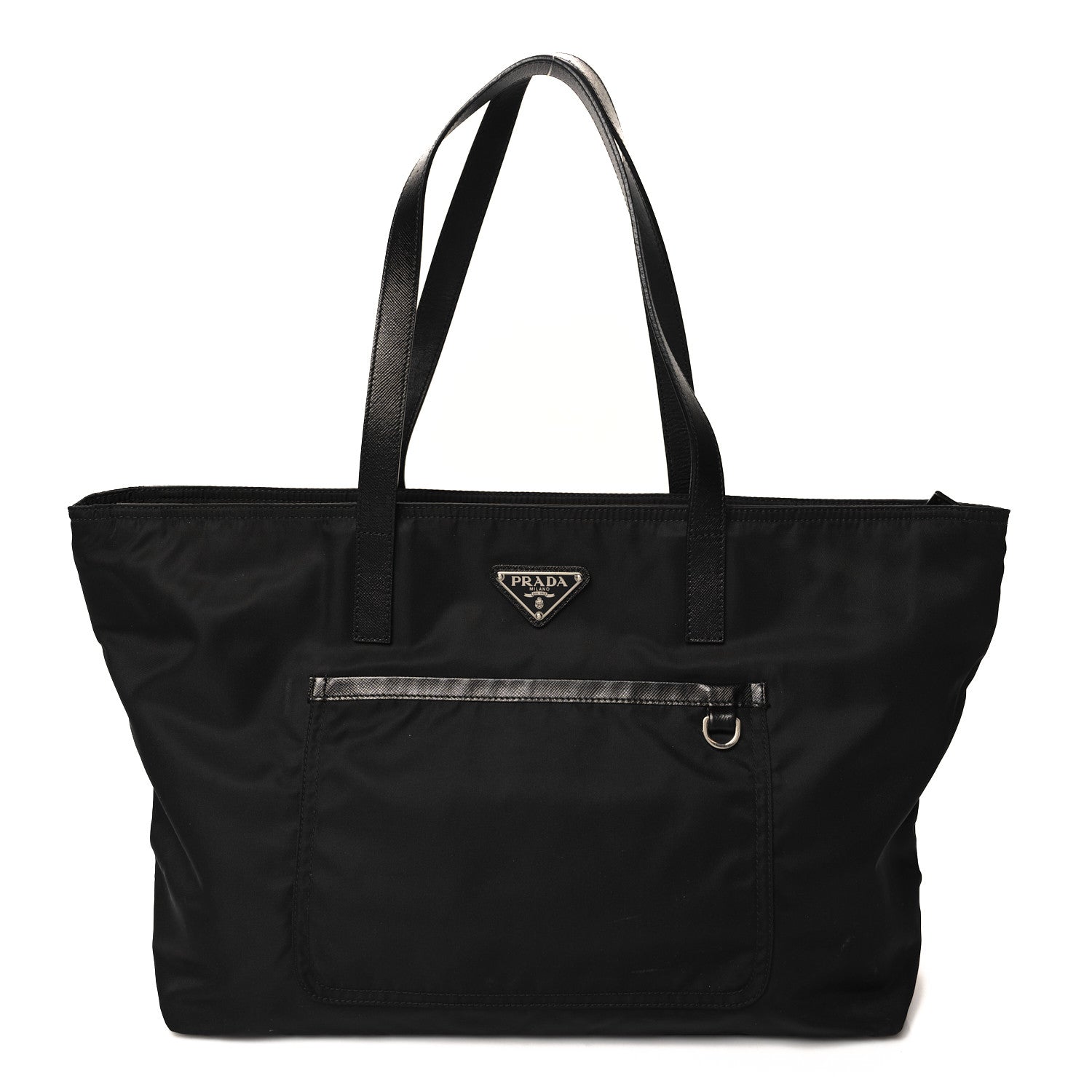 Prada Tessuto Nylon Saffiano Pocket Tote Black 1 of 10