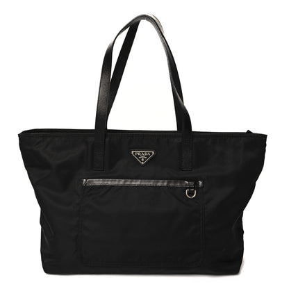 Prada Tessuto Nylon Saffiano Pocket Tote Black 1 of 10