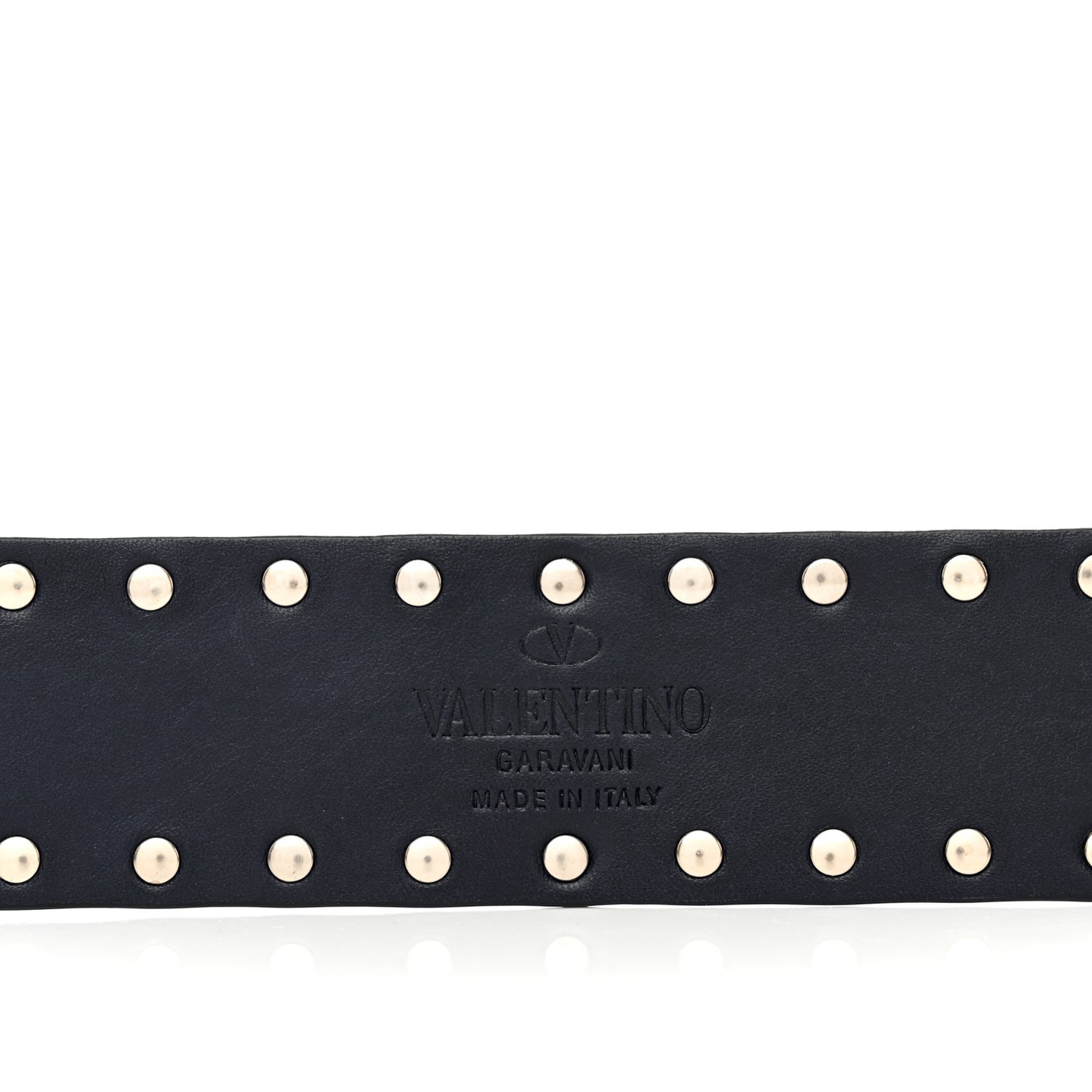 Lambskin Rockstud Spike Shoulder Strap Marine