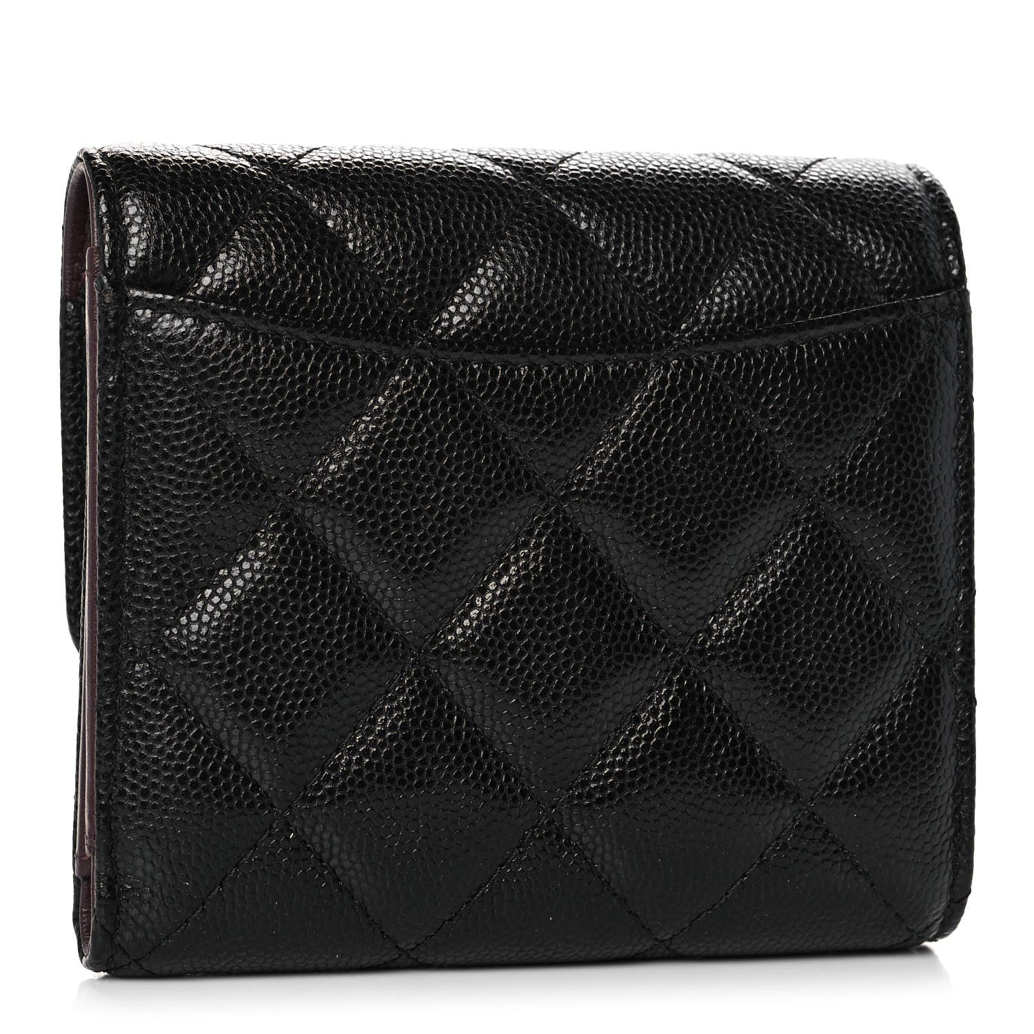Chanel Caviar Quilted Small Flap Wallet Black 3 of 12