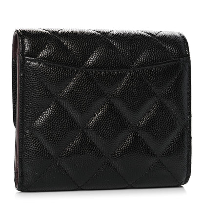 Chanel Caviar Quilted Small Flap Wallet Black 3 of 12