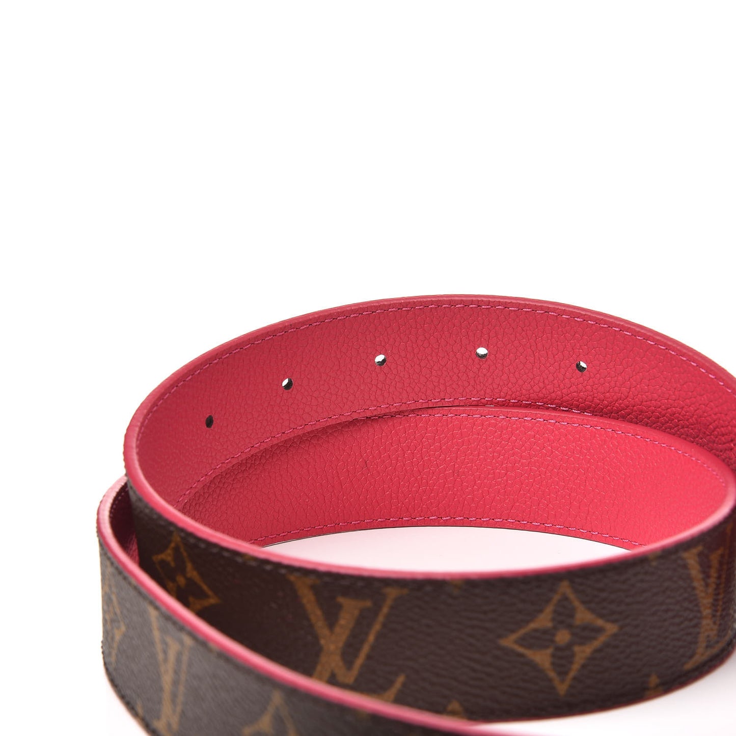 Monogram Calfskin 30mm LV Initiales Reversible Belt 90 36 Fuchsia