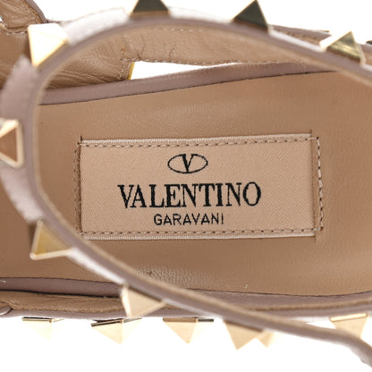 Valentino Garavani Patent Nappa Rockstud Ankle Strap 100mm Pumps 35.5 Naples Yellow Poudre 7 of 9
