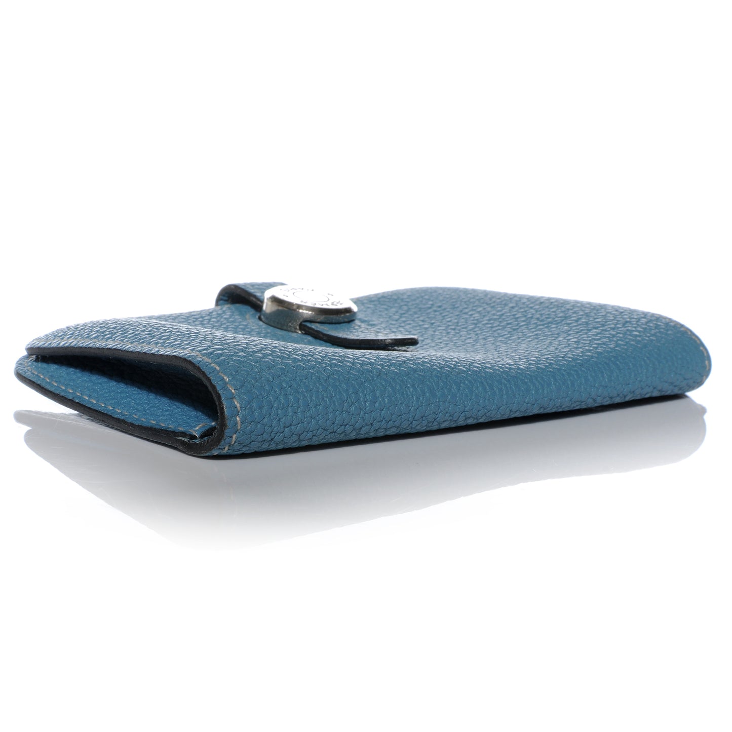 Togo Dogon Card Case Key Holder Blue Jean