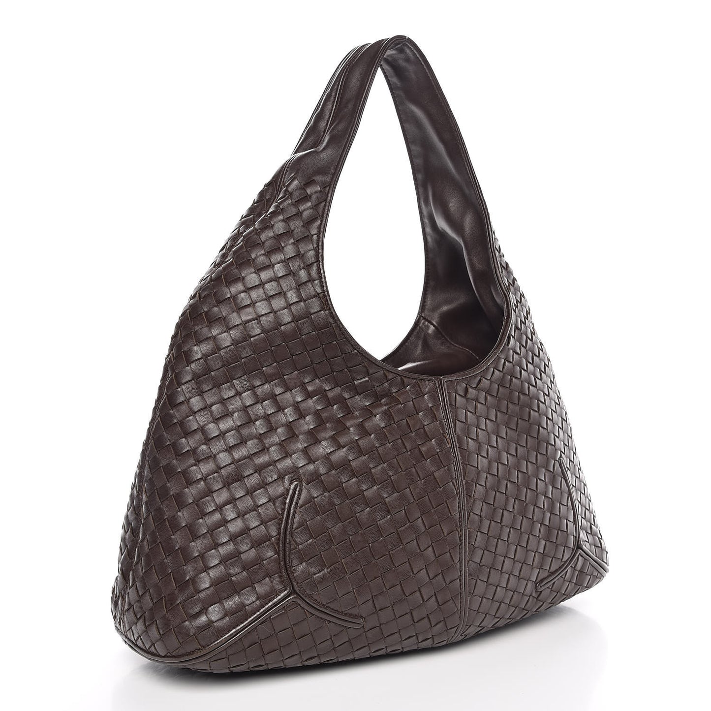 Nappa Intrecciato Ball Hobo Ebano