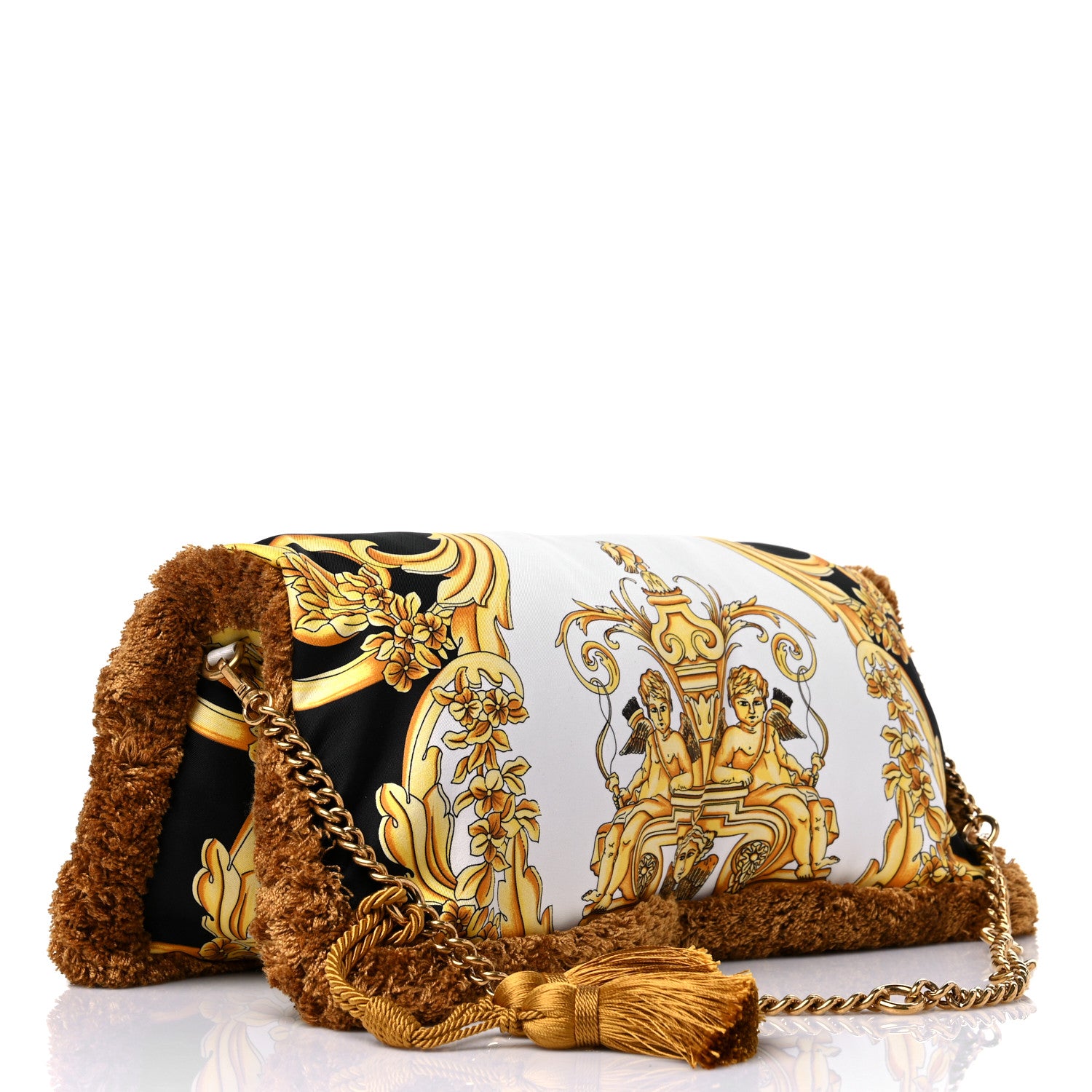 Versace Silk Baroque Print Pillow Talk Black Gold 3 of 10