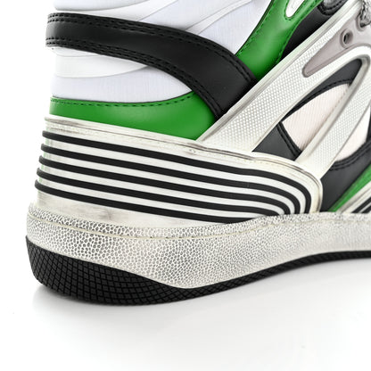 Gucci Demetra Mens Basket High Top Sneakers 8 Holly Green Great White Black 16 of 28