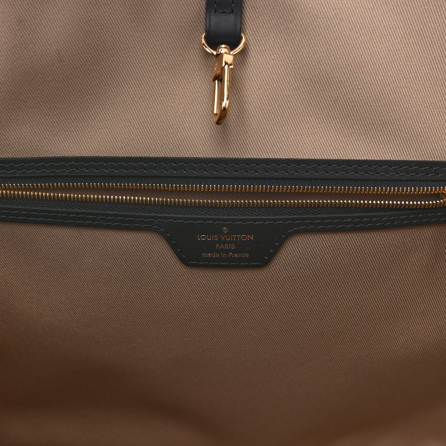 Cotton Monogram Embroidered Neverfull MM Beige Black