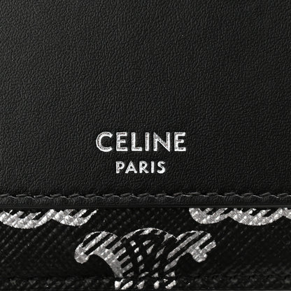 Celine Triomphe Canvas Horizontal Pouch Silver Black 11 of 23
