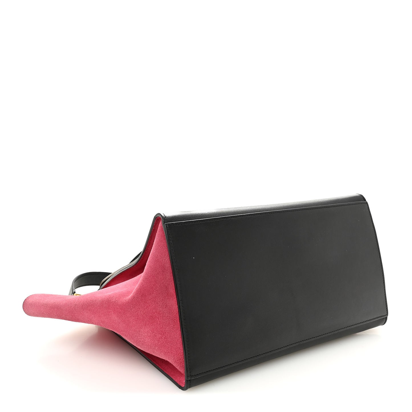 Smooth Calfskin Suede Medium Tri-Color Trapeze Pink