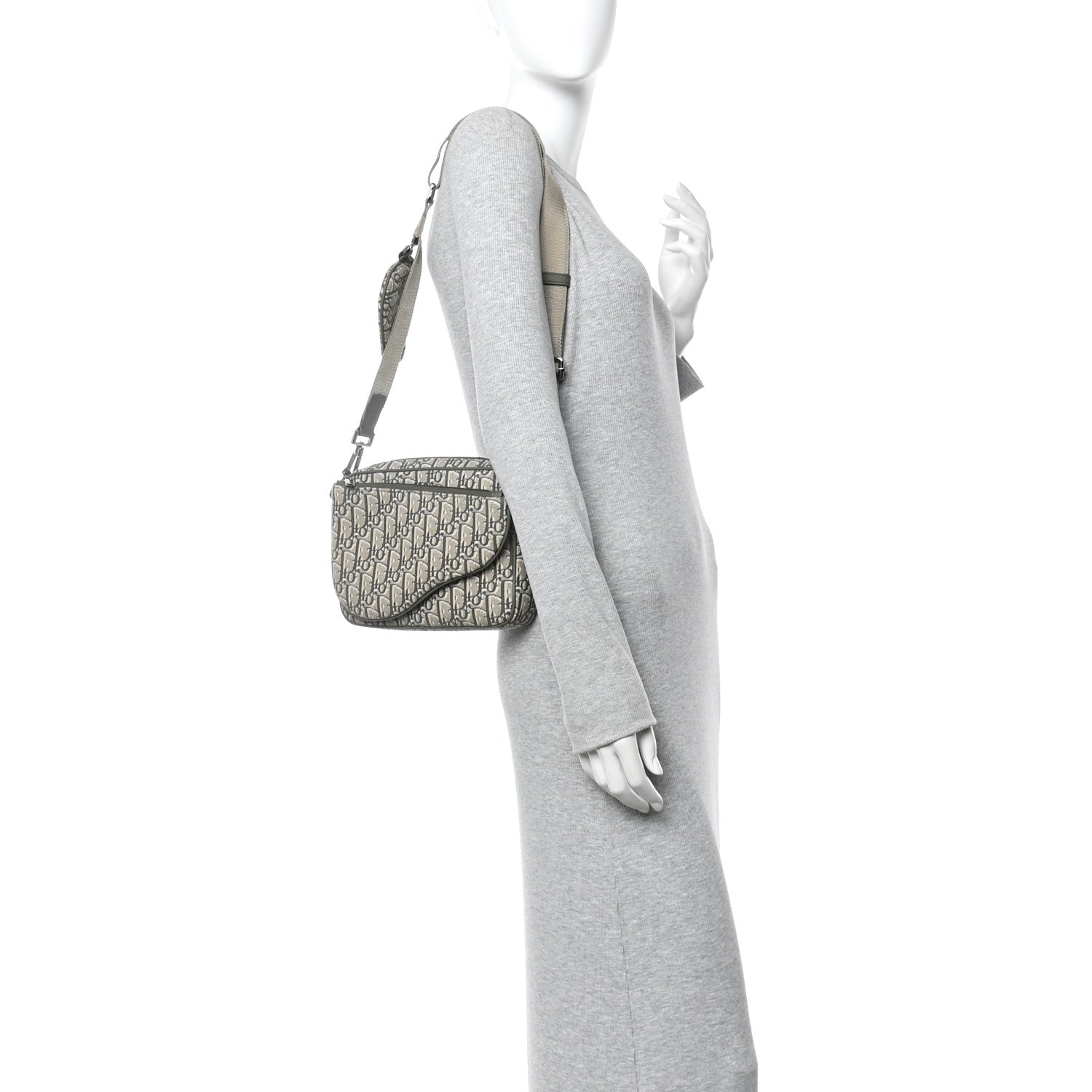 Christian Dior Oblique Saddle Triple Pouch Green 1840022