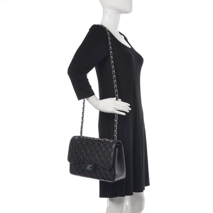 Chanel Caviar Quilted Jumbo Double Flap Black 4 of 12