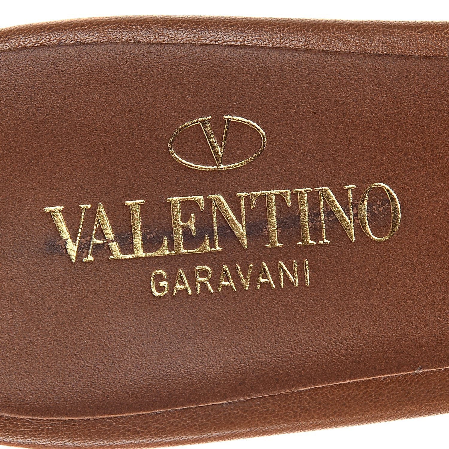 Valentino Garavani Grainy Cowhide VLogo 45mm Slide Sandals 39.5 Cuoio 5 of 9