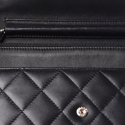 Chanel Lambskin Quilted Wallet On Chain WOC Black 11 of 13
