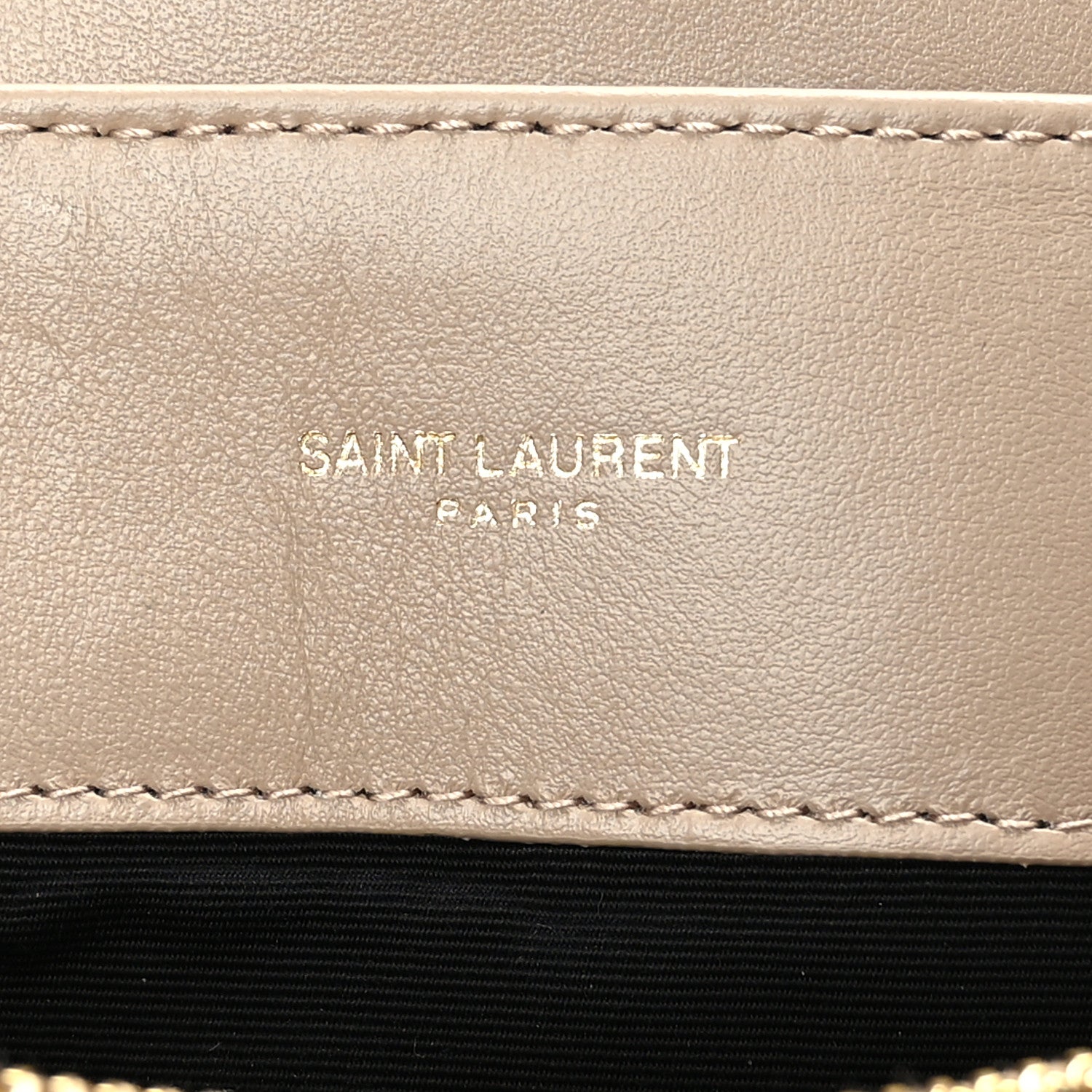 Saint Laurent Calfskin Y Quilted Monogram Medium Loulou Chain Satchel Dark Beige 7 of 9