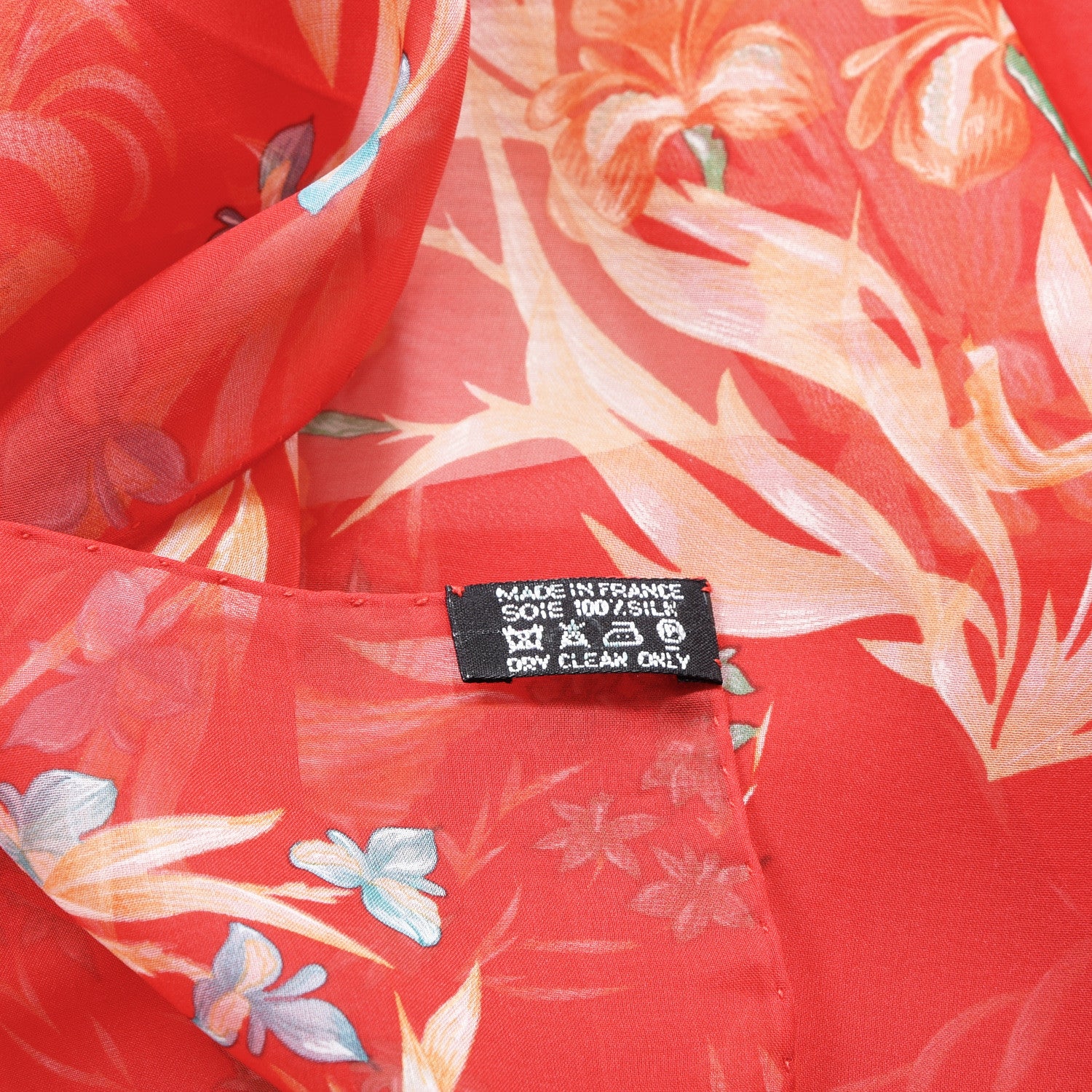 Hermes Silk Mousseline Cheval Fleuri Scarf 90 4 of 4
