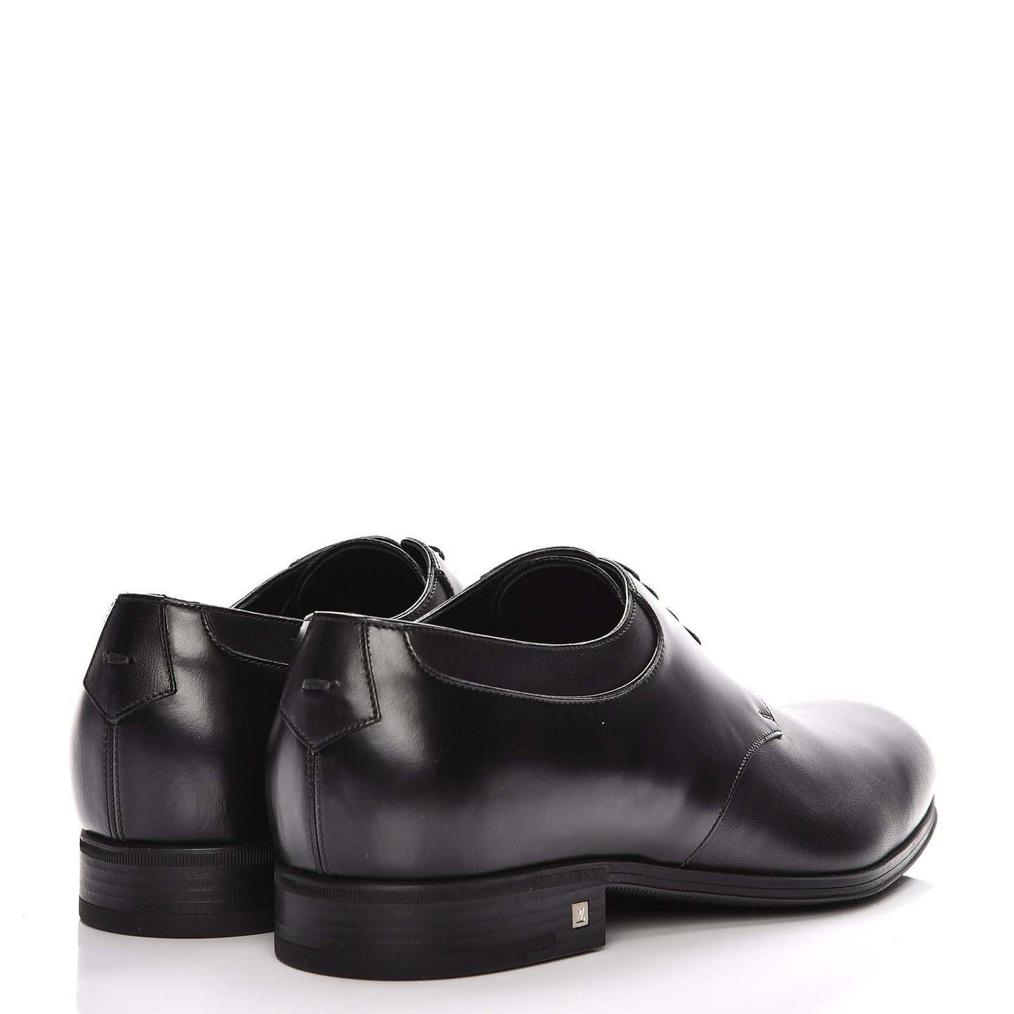Lambskin Derby Lace Up Shoes 8 Black