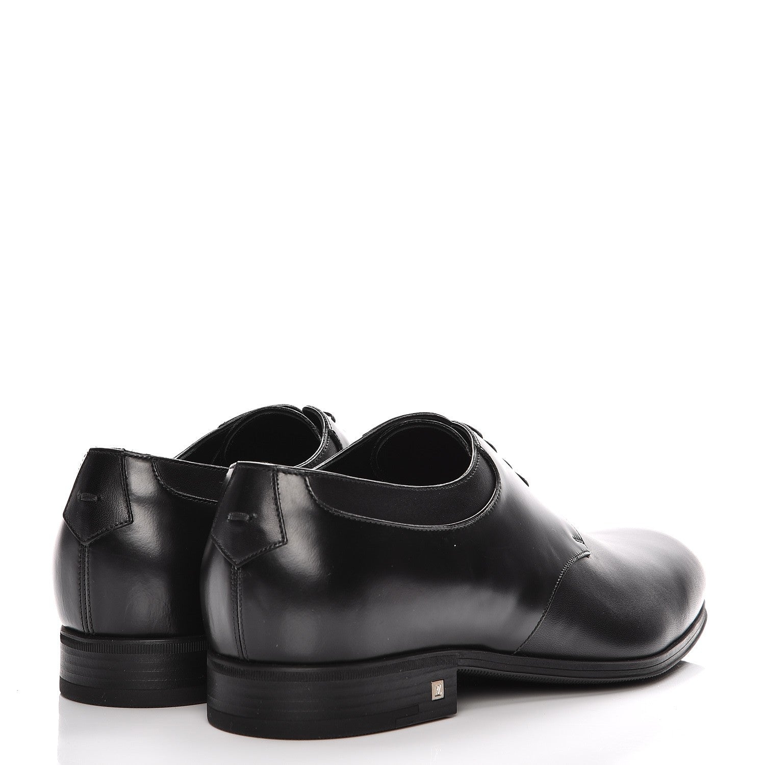 Louis Vuitton Lambskin Derby Lace Up Shoes 8 Black 4 of 8
