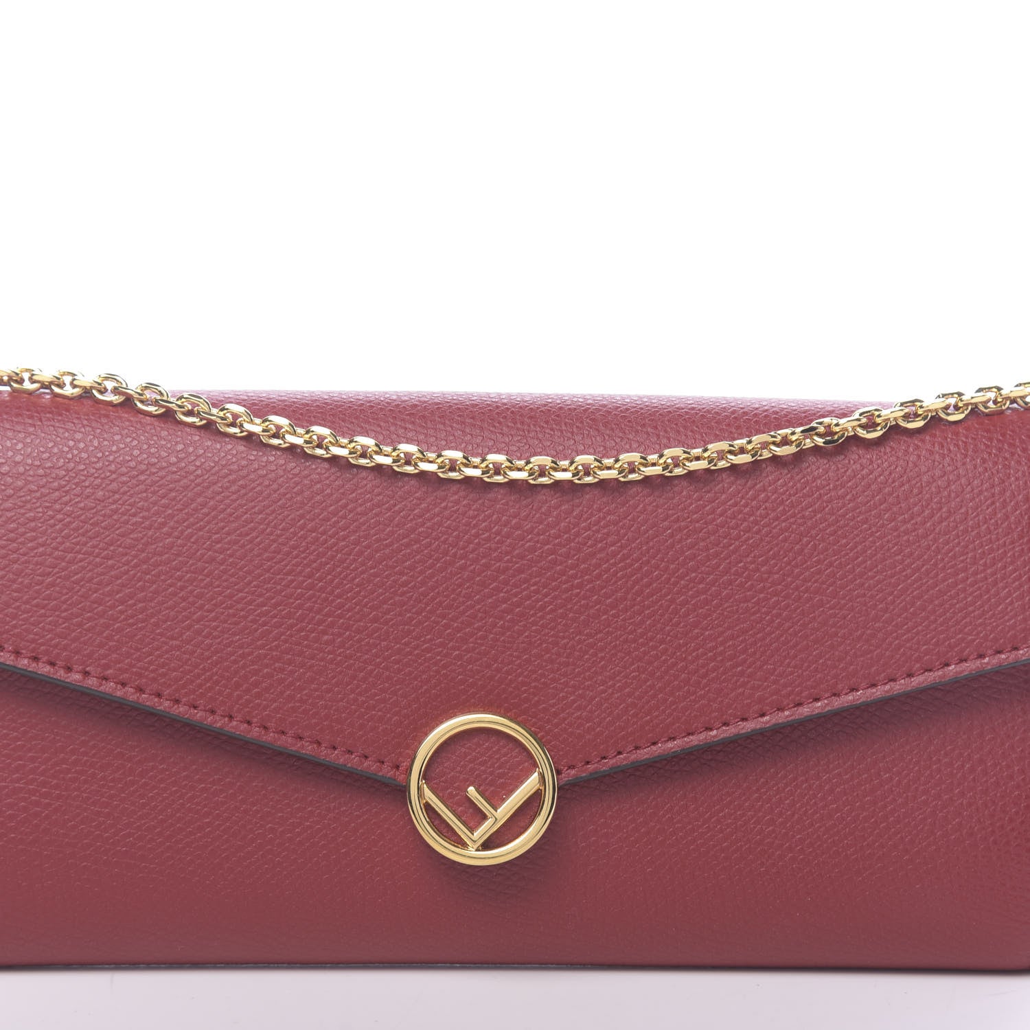 Fendi Vitello Cruise F is Fendi Continental Envelope Wallet on Chain Fragola 10 of 10