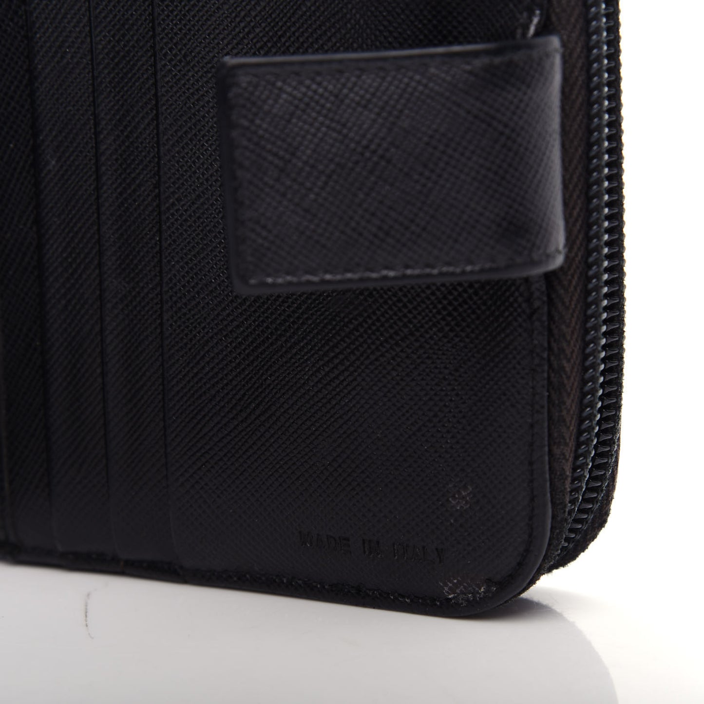 Saffiano Metal Compact Wallet Black