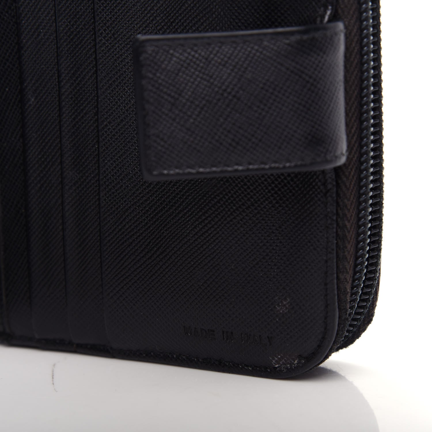 Prada Saffiano Metal Compact Wallet Black 8 of 14