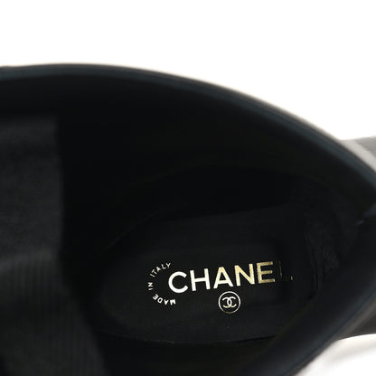 Chanel Suede Calfskin CC Short Boots 41 Black 8 of 10