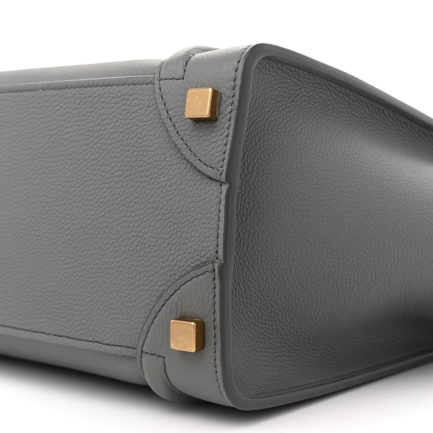 Baby Drummed Calfskin Micro Luggage Kohl