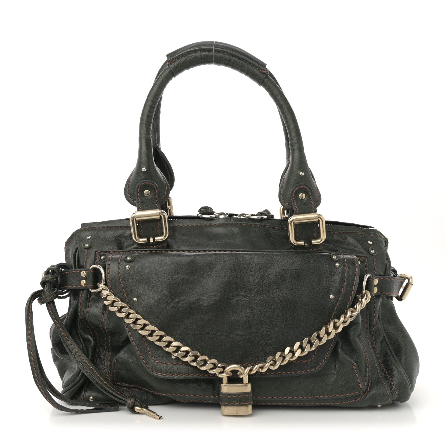 Chloe Calfskin Medium Paddington Capsule Satchel Laurier 1 of 12