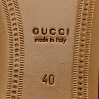 Gucci Monogram Jumbo GG Malaga Kid Horsebit Womens Jordaan Loafers 40 Camel Ebony New Acero Beige 9 of 10