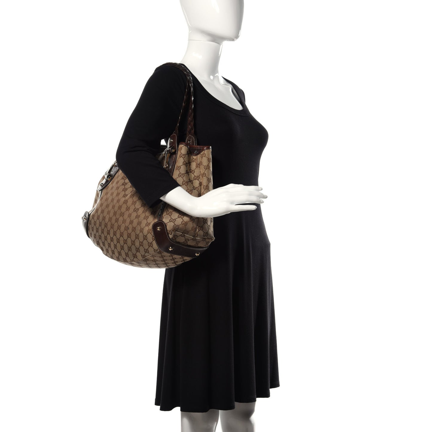 Monogram Medium Pelham Shoulder Bag Dark Brown