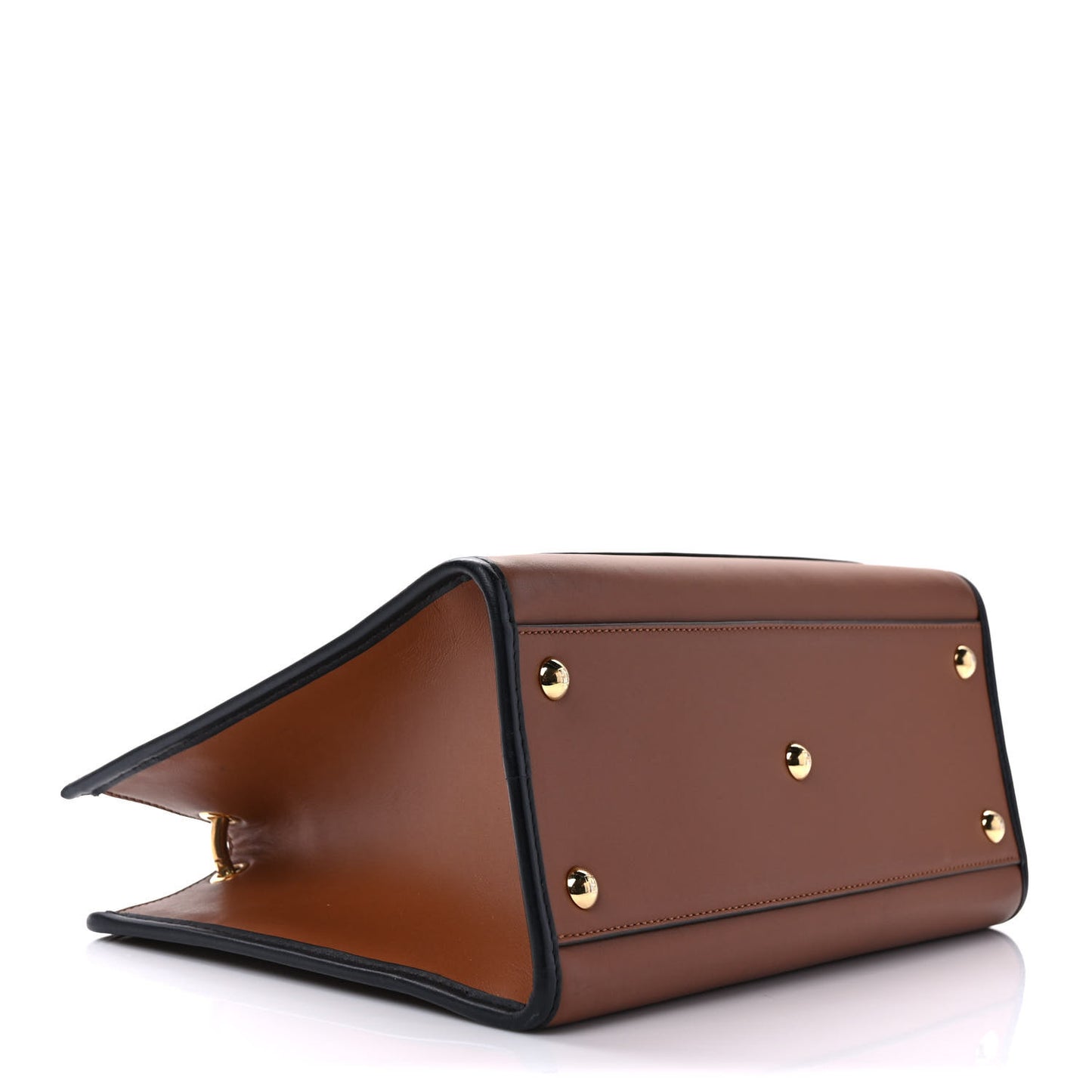 Vitello Century Opaco F is Fendi Bi-Color Small Runaway Satchel Corteccia Black