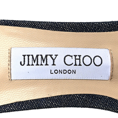 Jimmy Choo Denim Stacey Crystals Mule 37 Indigo 6 of 8